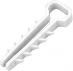 Valge plastikust kaablihoidik Ydyp 2x2,5, 20 tk.