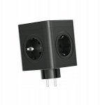 Kuubipikendus 4 pistikupesaga, 2xusb-a, 1xusb-c, l&uuml;liti, must