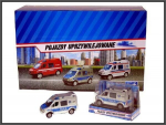Politsei auto "mini Van" 8 cm, metallist, tagasik&auml;iguga