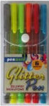 Glitter geelpliiats, komplektis 6 v&auml;rvi
