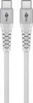 Goobay Supersoft Usb-c 2.0 kaabel, tekstiil, valge, 0,5m