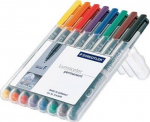 Staedtler Lumocolor p&uuml;simarkerid, 8 v&auml;rvi