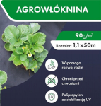 Must agrov&otilde;rgu kate 1,1x50m, 90g/m&sup2;, umbrohu vastu 50 vaiaga