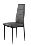 Set of 4 chairs for living room and dining room with Eco-Leather, ergonomic backrest, grey