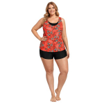 Tankini naistele Saitdress, punane/must, 2XL
