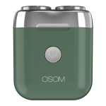 Pardel Mini juuksel&otilde;ikusmasin-habemeajaja OSOM Dual Blade Rotary Shaver OSOM02971, rohelist v&auml;rvi