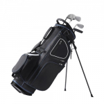 Golfik&auml;ru kott 33x22x89 cm must valge, 600D pol&uuml;ester, hoiustamine