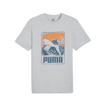 PUMA meeste vabaaja T-s&auml;rk PUMA GRAPHICS Mountain Tee helehall Heather - 62791104, hall