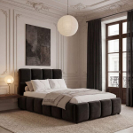Voodi LUMORIA|120x200|Must #80|Veluur