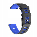 "BestAccessories" silikoonrihm kellale 22 mm, must tumesinine