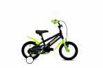 Laste jalgratas Capriolo Rocker, 12", must/roheline