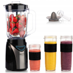 Blender hakkija ja j&auml;&auml; purustajaga, 1300 W, joogitopsidega, Plaktuvas su smulkintuvu ir ledo smulkinimu, 1300 W, su gertuvėmis