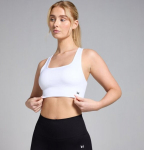 MyProtein Shape sujuv &otilde;mblusteta spordirinnahoidja valge S, M suurus