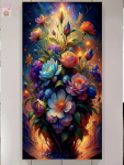 5D teemantmosaiik, 50 x 100 cm, ilma raamita.