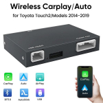 Juhtmeta CarPlay Android Auto Mooduli Karp Junsun M&otilde;eldud 2014-2019 Toyota RAV4 Yaris Corolla/Tacoma/Avensis/Tundra