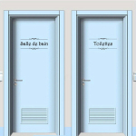 Vannitoa ukse kleebis, 1 tk,, Juoda