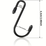 Konksud S-kuju, mustad, 10 vnt