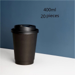 Tassid, 340 ml, 400 ml juodas puodelis + daugiafunkcis dangtelis 20 vnt