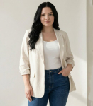 Vero Moda Curve naiste bleiser 10343034*01, nat 5715867261314, 50