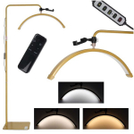 LED ripsmepikenduste lamp, 36 W, reguleeritav, kosmeetiline, varjudeta, kaarjas, kuldne