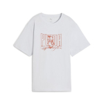 PUMA naiste vabaaja T-s&auml;rk PUMA GRAPHIC KITTEN Relaxed Tee Silver Mist - 63338442, hall