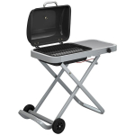 Gaasigrill ratastel, kokkupandav, 2,5 kW, must