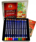 Koh-i-noor Triocolor v&auml;rvipliiatsid 12 tk. metallkarbis