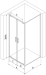 Mexen Exo du&scaron;inurk 90 x 75 cm, l&auml;bipaistev, kuldne - 8182-090-075-50-00