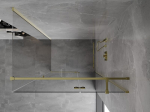 Mexen Mist-H T paredu&scaron;ikabiin, hinged parempoolne 115 x 80 cm, l&auml;bipaistev, kuldne - 8A5T-115-080-50-00-P