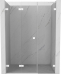 Mexen Lunar-F kokkupandavad du&scaron;iuksed vasak 140 cm, l&auml;bipaistev, valge - 836S-140-050-20-00-L