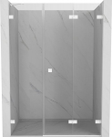 Mexen Lunar-F kokkupandavad du&scaron;iuksed paremal 110 cm, l&auml;bipaistev, valge - 836S-110-050-20-00-P