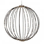 LED-pall, l&auml;bim&otilde;&otilde;duga 30 cm, mitmev&auml;rviline, musta raamiga.