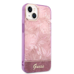 Telefoni&uuml;mbris Guess PC/TPU Jungle - iPhone 14 Plus, roosa