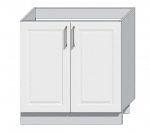 K&ouml;&ouml;gikapp valamule Natalia White Gloss, valge