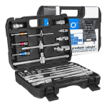 Geko Universaalne kombinatsioonit&ouml;&ouml;riistade komplekt G10173 25 tk, 1/4", 3/8", 1/2", CRV teras, pikendustorud, T-k&auml;epidemed