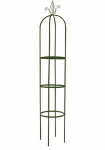 Metallist aiapergola 215x41 cm &uuml;mmargune ronitaimedele, must, 215x41 cm