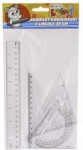 Geomeetriline joonistuskomplekt joonlauaga, 20 cm