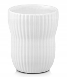 &Uuml;mmargune keraamiline lillepott valge 13cm