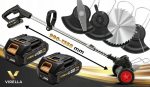 Akutrimmer Virella Pro 4in1 ratastega, 1000 W, 2 x 21 V