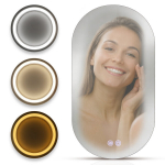 Peegel k&uuml;ttega ovaalne Cronos 60x90 cm LED Anti-Fog IP44, 60x90