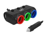 Autoadapter 3x pistikupesa + 2x Usb, 12/24v