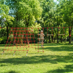 Slackline-komplekt lastele kuni 100 kg, takistusraja ja ronimisv&otilde;rguga, punane