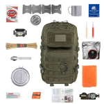 Elluj&auml;&auml;misseljakott 36L varustusega &ndash; ​​Brytzky Tactical Polygon Olive V2 | 72h kott | Evakueerimiskott | Bug Out kott