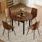 S&ouml;&ouml;gilaud klaasiga, 100 cm, MDF, 4 tooli