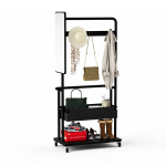 Metallist riidepuude rack ratastel, 70x40x170 cm, 1 tk
