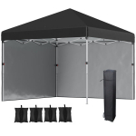 Kokkupandav gazebo, 297x297 cm, teras, must, 1 tk