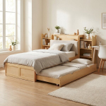 Voodiraam v&auml;ljat&otilde;mmatava voodiga, 90x200 cm, USB, 1 tk