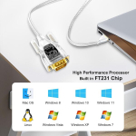 Dtech Usb-rs232 jadaadapter Ftdi Ft231x kiibiga, 0,5 m