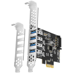 Axagon I/O kaart PCEU-43RS 4x USB 3.2 Gen1, 5 Gb/s, Renesas kiip, madala profiiliga kinnitus