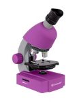 Microscope 40x-640x - BRESSER JUNIOR - LED lighting - experiment kit - purple
